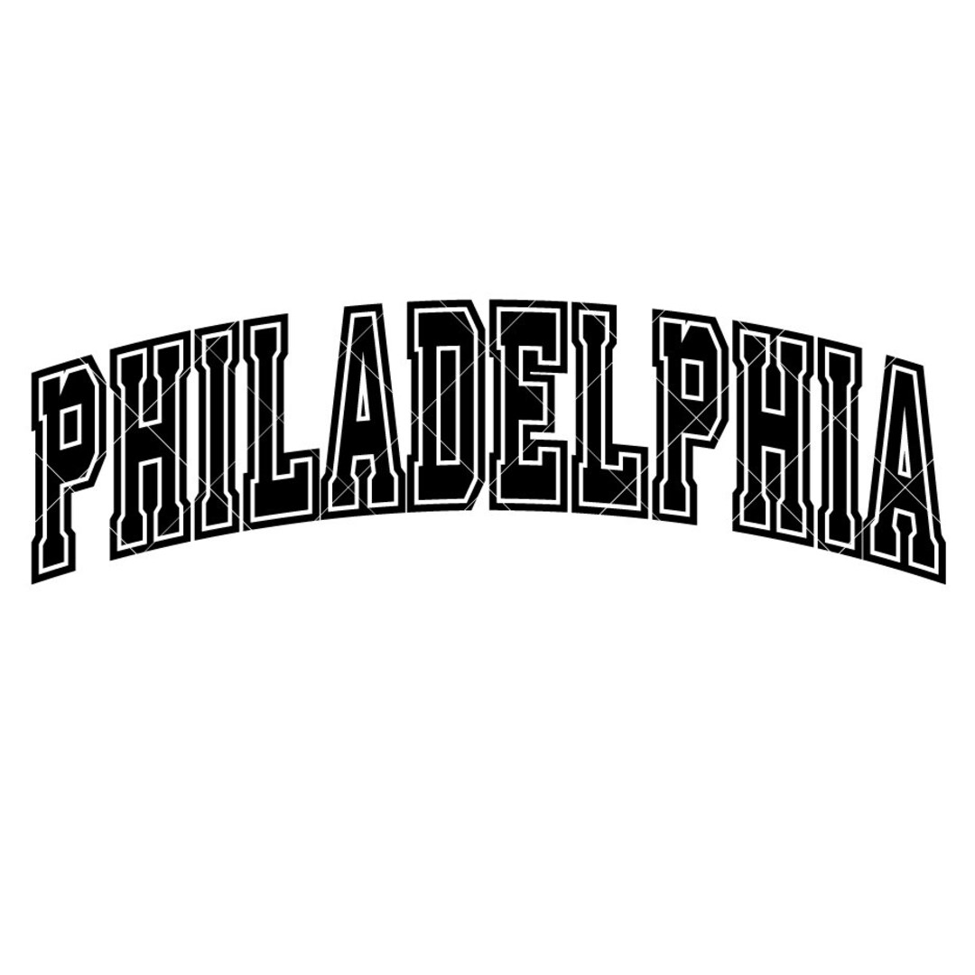 Philadelphia Letter Vector Philadelphia Arched Text Vector Art: T-shirt & CNC Clipart (digital ...