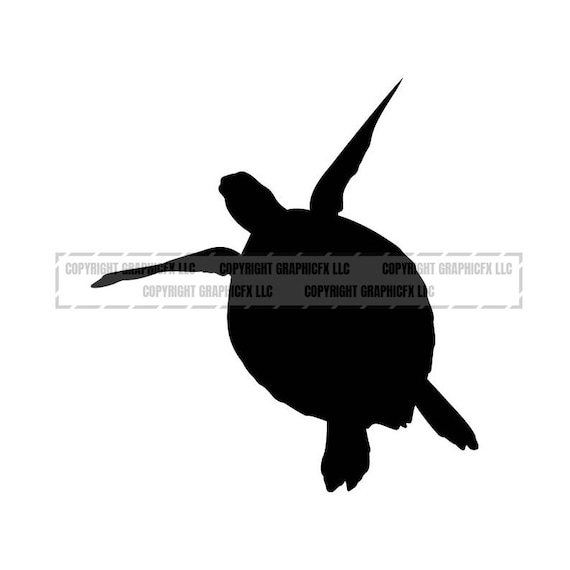 Sea Turtle vector .eps .dxf .svg .png. Vinyl Cutter Ready Etsy