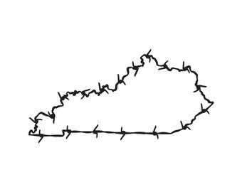Barbed Wire Kentucky Vector Graphic: Vinyl Cutter Ready (Digital Download)