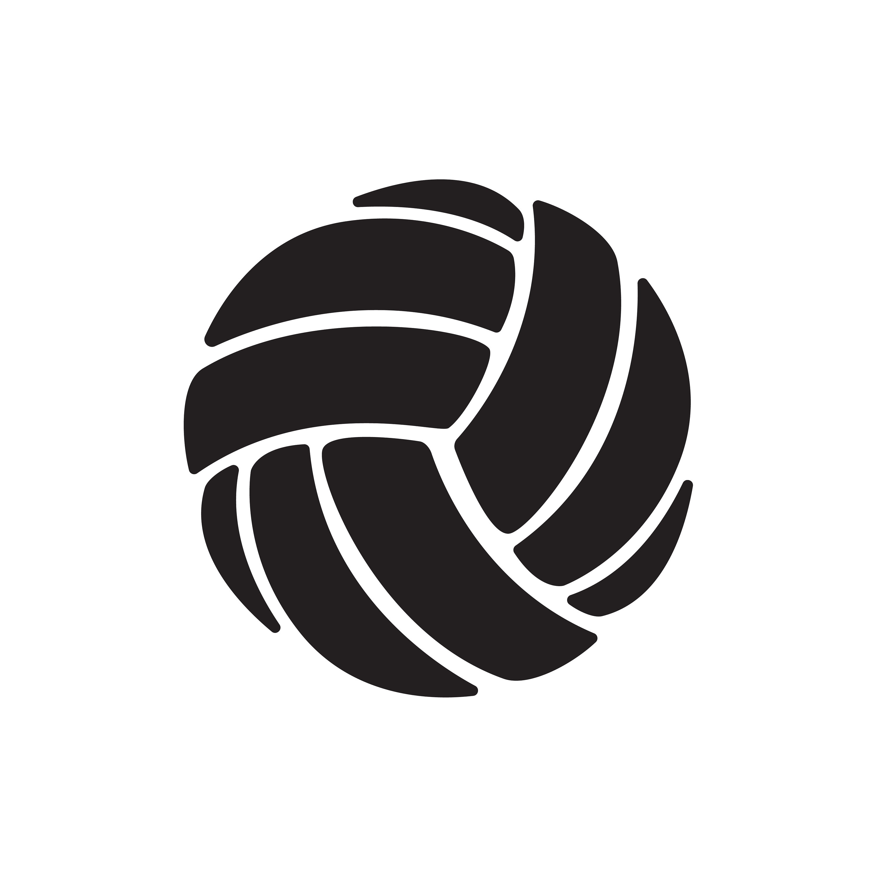 Icono plano patrón con pelota de voleibol #1 Stock Vector