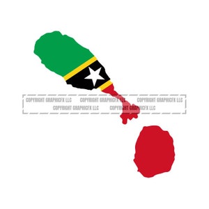 St. Kitts and Nevis Flag Country vector .eps, .dxf, .svg .png. Vinyl Cutter Ready, T-Shirt, CNC clipart graphic 1054