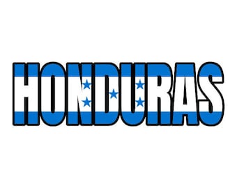 Honduras Flagge Text Art: Vektorgrafik (Digitaler Download)