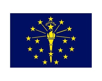 Indiana State Flag INSTANT DOWNLOAD 1 vector .eps, .dxf, .svg .png. Vinyl Cutter Ready, T-Shirt, CNC clipart graphic 0306