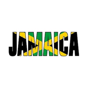 JAMAICA Flag text word art 1 vector .eps, .dxf, .svg .png. Vinyl Cutter Ready, T-Shirt, CNC clipart graphic 0380