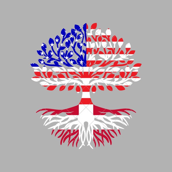 USA Denmark Danish Roots Art vector .eps, .dxf, .svg .png .pdf Vinyl Cutter Ready, T-Shirt, CNC clipart graphic 2300