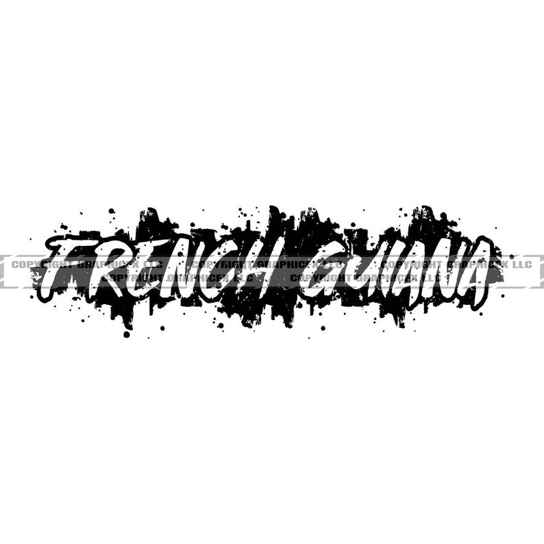 French Guyana Paint Word Art .eps .dxf .svg .png Vinyl Etsy