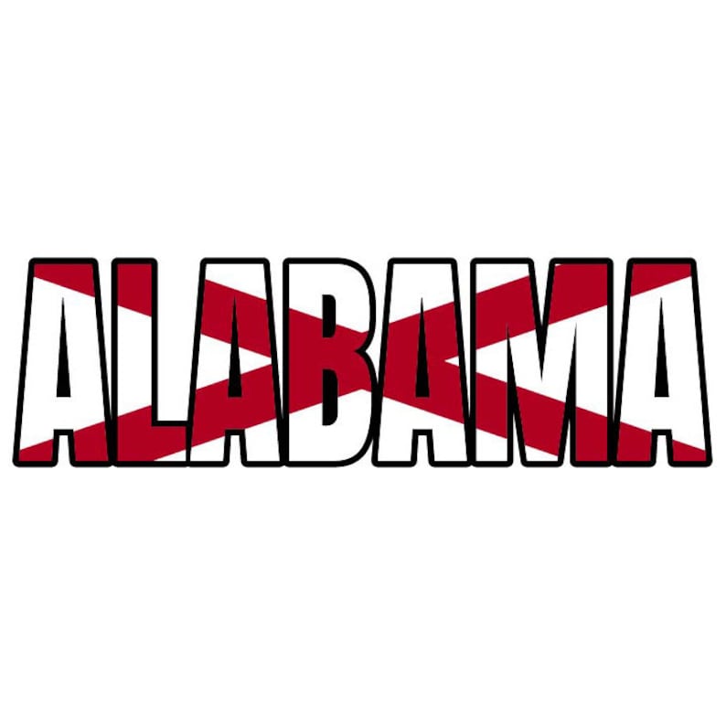 Alabama Flag Text Word Art 1 Vector .eps, .dxf, .svg .png. Vinyl Cutter ...