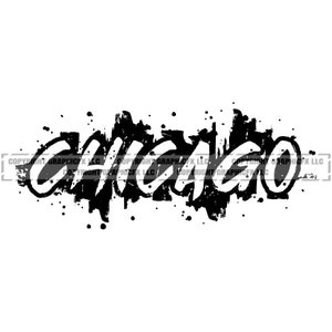 Chicago Paint .eps, .dxf, .svg .png Vinyl Cutter Ready, T-Shirt, CNC clipart graphic 2174