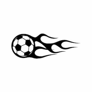 Soccer Ball Flames Soccerball Futbol INSTANT DOWNLOAD 1 vector .eps, svg, jpg & 1 .png Vinyl Cutter Ready, T-Shirt, CNC clipart graphic 0010
