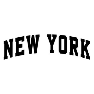 New York Arched Text Commercial Use vector Art  .eps, .dxf, .svg .png. Vinyl Cutter Ready, T-Shirt, CNC clipart graphic 2103