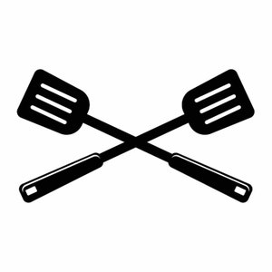BBQ Grilling Grill spatulas Barbecue cooking 1 vector .eps, .svg, .dxf & 1 .png Vinyl Cutter Ready, T-Shirt, CNC clipart graphic 0237