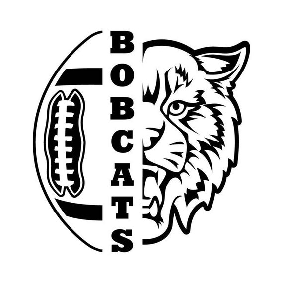 Bobcats Football Mascot Spirit Wear Vector Eps Dxf Svg Etsy
