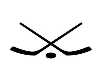 Hockey Sticks and Puck Vector Art (Digital Download)