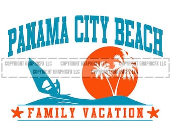 Panama City Beach Family Vacation SVG EPS: T-Shirt Graphic (Digital Download)