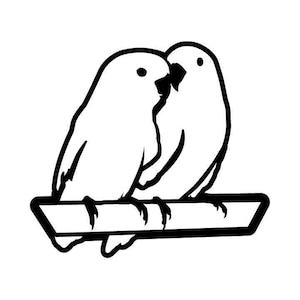 Lovebirds vector .eps, .svg, .dxf & 1 .png Vinyl Cutter Ready, T-Shirt, CNC clipart graphic 0362