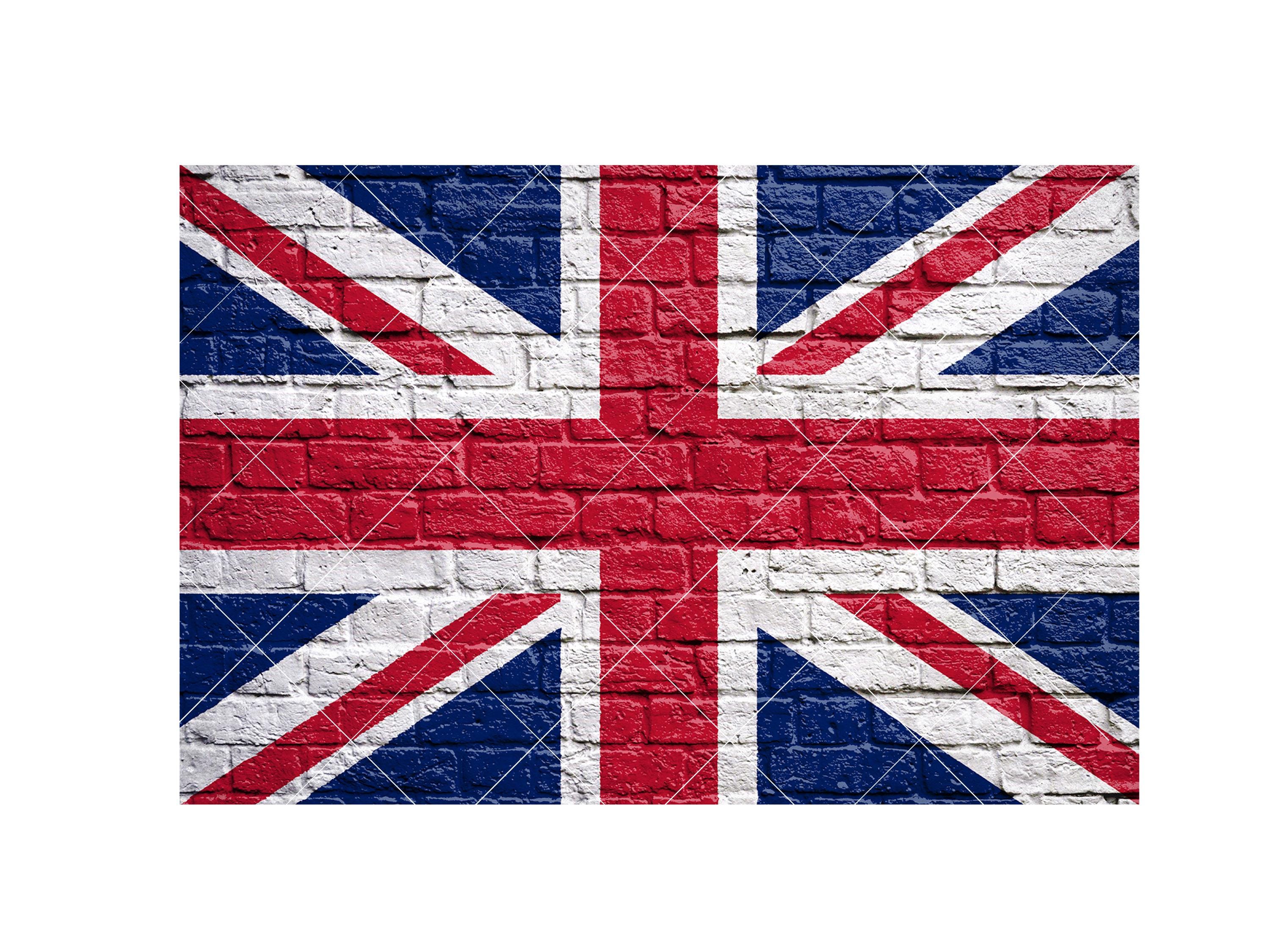 Union Jack Flag, Brick Wall Texture, British Clipart (digital Download ...