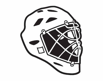 Máscara de portero de hockey (imágenes prediseñadas vectoriales, SVG, EPS y PNG) (descarga digital)