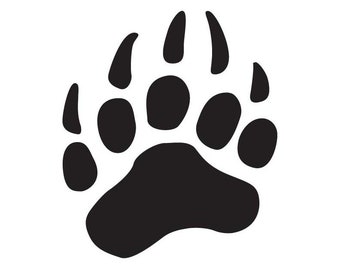 Bear Paw Vector Graphic: Vinyl Cutter Ready Clipart (Digital Download)