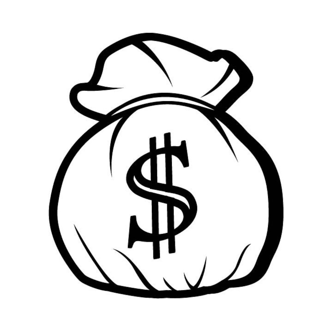 Solid 925 Silver Hip Hop Money Bag Emoji Pendant Necklace Iced Dollar Sign