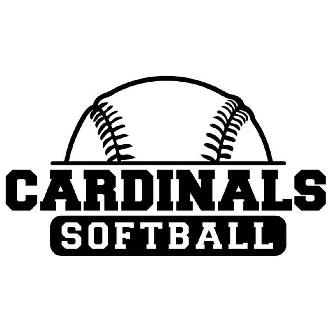 Cardinals Softball INSTANT DOWNLOAD 1 vector .eps .dxf .svg Etsy