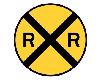 踏切警告標識 SVG | 鉄道クロスバック道路標識交通規制 | 印刷カット