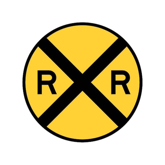 Railroad Crossing Sign Train Warning 1 Vector Eps Svg Dxf Etsy Railroad Crossing Sign Train Warning 1 Vector Eps Svg Dxf Etsy