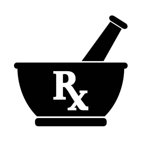 Mortar and Pestle RX Drugs Pharmacy Doctor Pharmacist vector .eps, .svg, .dxf .png Vinyl Cutter Ready, T-Shirt, CNC clipart graphic 0388