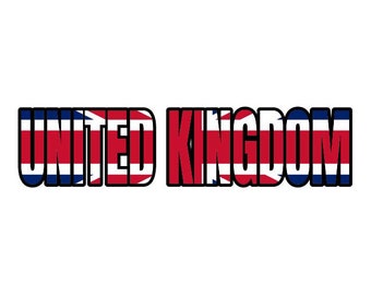 United Kingdom Flag Word Art Vector (Digital Download)