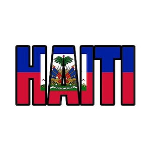 Haiti Flag Word Art Vector Graphic (Digital Download)