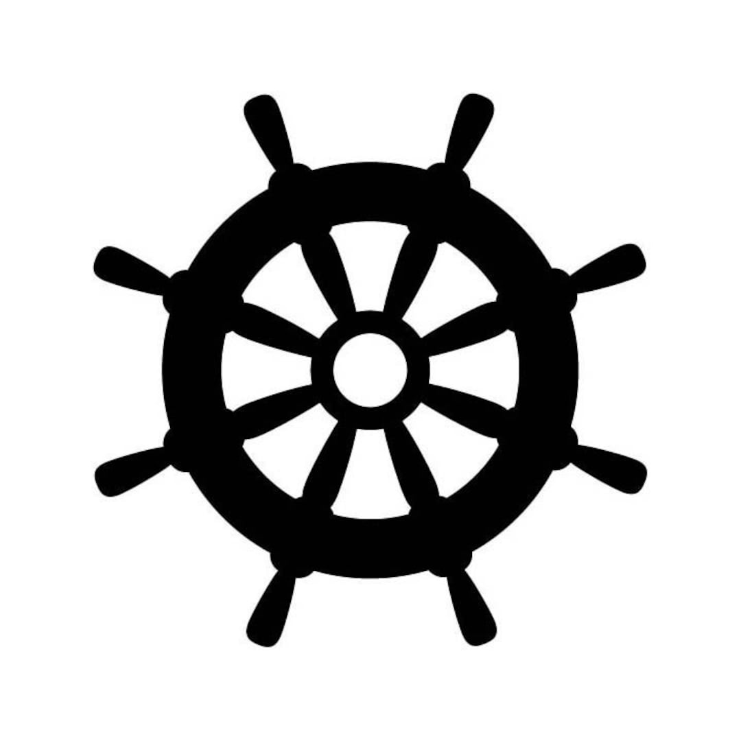 Ship's Wheel Boat's Wheel 1 Vector .eps, .dxf, .svg .png. Vinyl Cutter