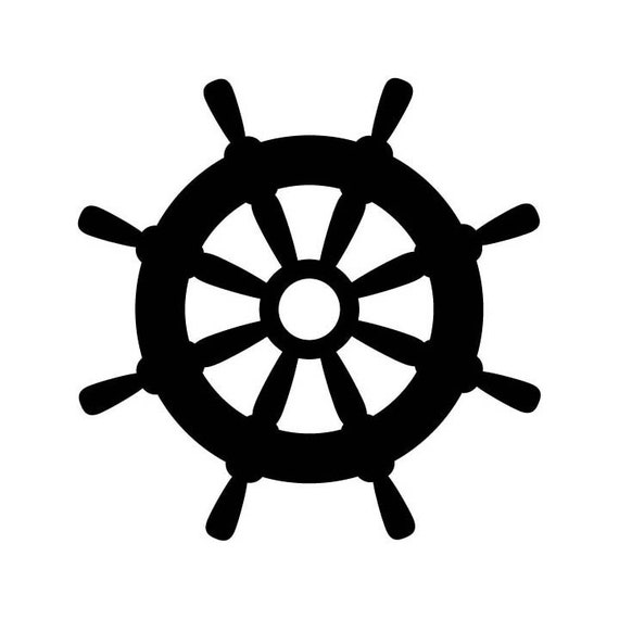 Png Eps Vector Ships Wheel Outline Svg Dxf Files For Cricut Cut Files ...