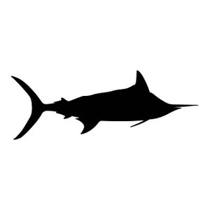 Blue Marlin Fish .eps, .svg, .dxf & 1 .png Vinyl Cutter Ready, T-Shirt, CNC clipart graphic 0950