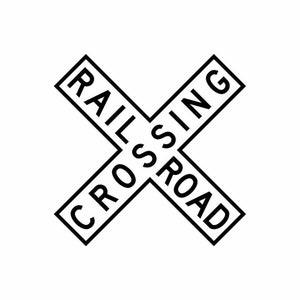 Railroad Crossing Sign train signal 1 vector .eps, .svg, .dxf & 1 .png Vinyl Cutter Ready, T-Shirt, CNC clipart graphic 0053