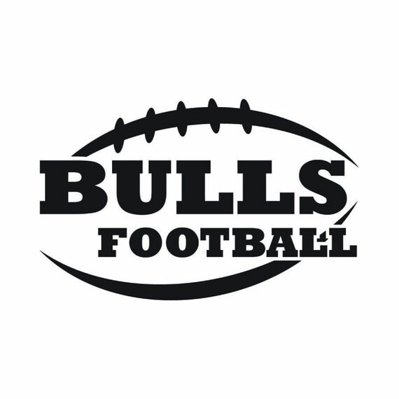 Bulls Football Bull Vector Eps Dxf Svg Png Vinyl Cutter Etsy