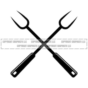 BBQ Grilling Grill Forks Barbecue cooking 1 vector .eps, .svg, .dxf & 1 .png Vinyl Cutter Ready, T-Shirt, CNC clipart graphic 2024