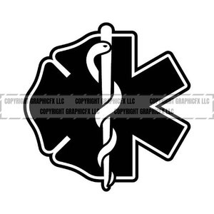 EMT EMS Logo: Fire Rescue Graphic (Digital Download)