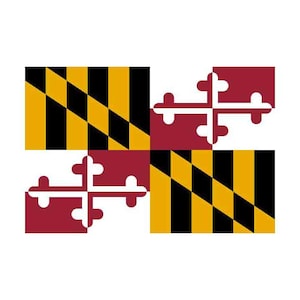 Maryland State Flag INSTANT DOWNLOAD 1 vector .eps, .dxf, .svg .png. Vinyl Cutter Ready, T-Shirt, CNC clipart graphic 0312