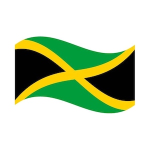 JAMAICA Flag Waving Jamaican vector .eps, .dxf, .svg .png. Vinyl Cutter Ready, T-Shirt, CNC clipart graphic 0710