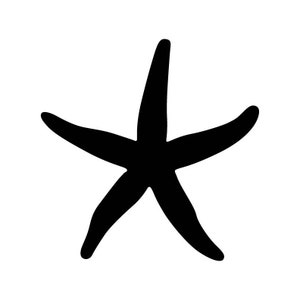 Starfish INSTANT DOWNLOAD vector .eps, .dxf, .svg .png. Vinyl Cutter Ready, T-Shirt, CNC clipart graphic 1009
