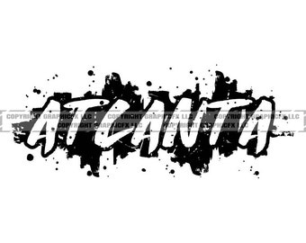 Atlanta Paint .eps, .dxf, .svg .png Vinyl Cutter Ready, T-Shirt, CNC clipart graphic 2205