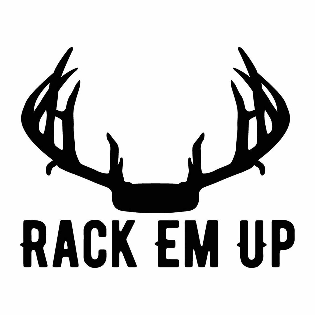 Rack Em up Deer Antlers INSTANT DOWNLOAD 1 Vector .eps & 1 .png Vinyl
