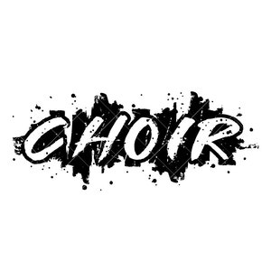 Choir Paint .eps, .dxf, .svg .png Vinyl Cutter Ready, T-Shirt, CNC Clipart Grafik 2377