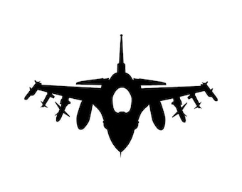 Jet Fighter Graphic INSTANT DOWNLOAD 1 vector .eps & 1 .png Vinyl Cutter Ready, T-Shirt, CNC clipart graphic 0367