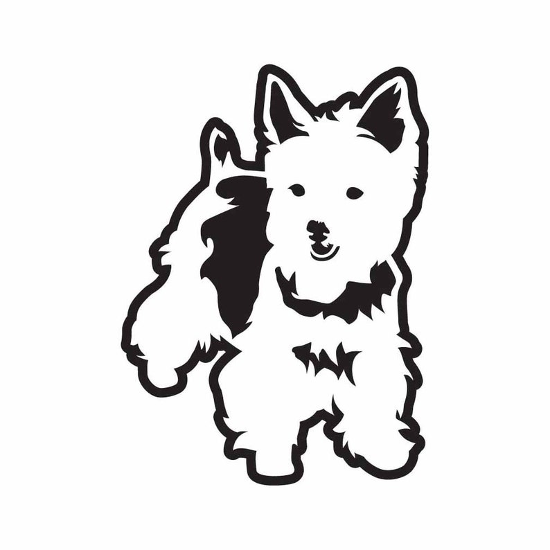 Yorkie dog puppy vector .eps .svg .dxf & 1 .png Vinyl ...