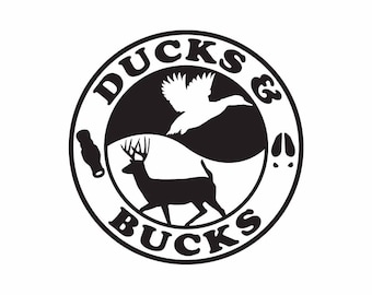 Ducks & Bucks Hunting vector eps, .svg, .png, .dxf Vinyl Cutter Ready, T-Shirt, CNC clipart graphic 0109