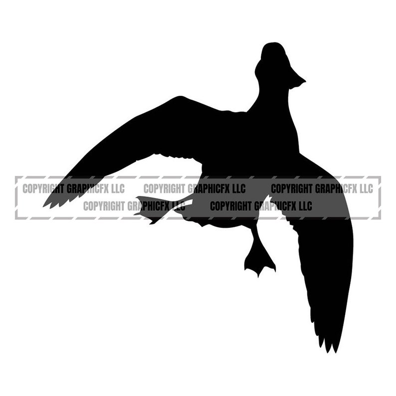 Mallard Duck Flying .eps .svg .dxf & 1 .png Vinyl Cutter Etsy