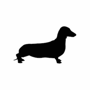 Dachshund perro cachorro vector .eps, .svg, .dxf y 1 .png Cortador de vinilo listo, camiseta, gráfico de imágenes prediseñadas CNC 0055