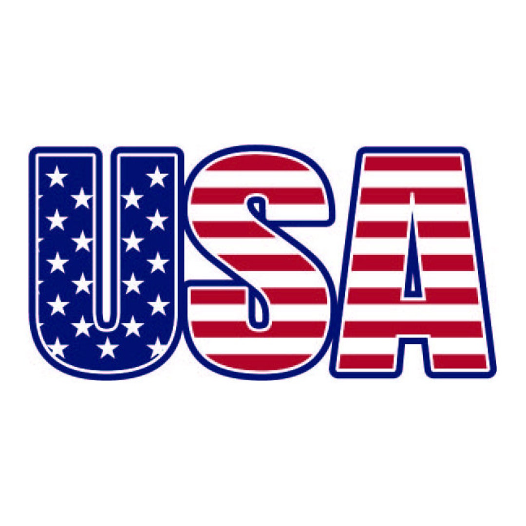 USA Flag Text Word Art Island Vector .eps, .dxf, .svg .png. Vinyl