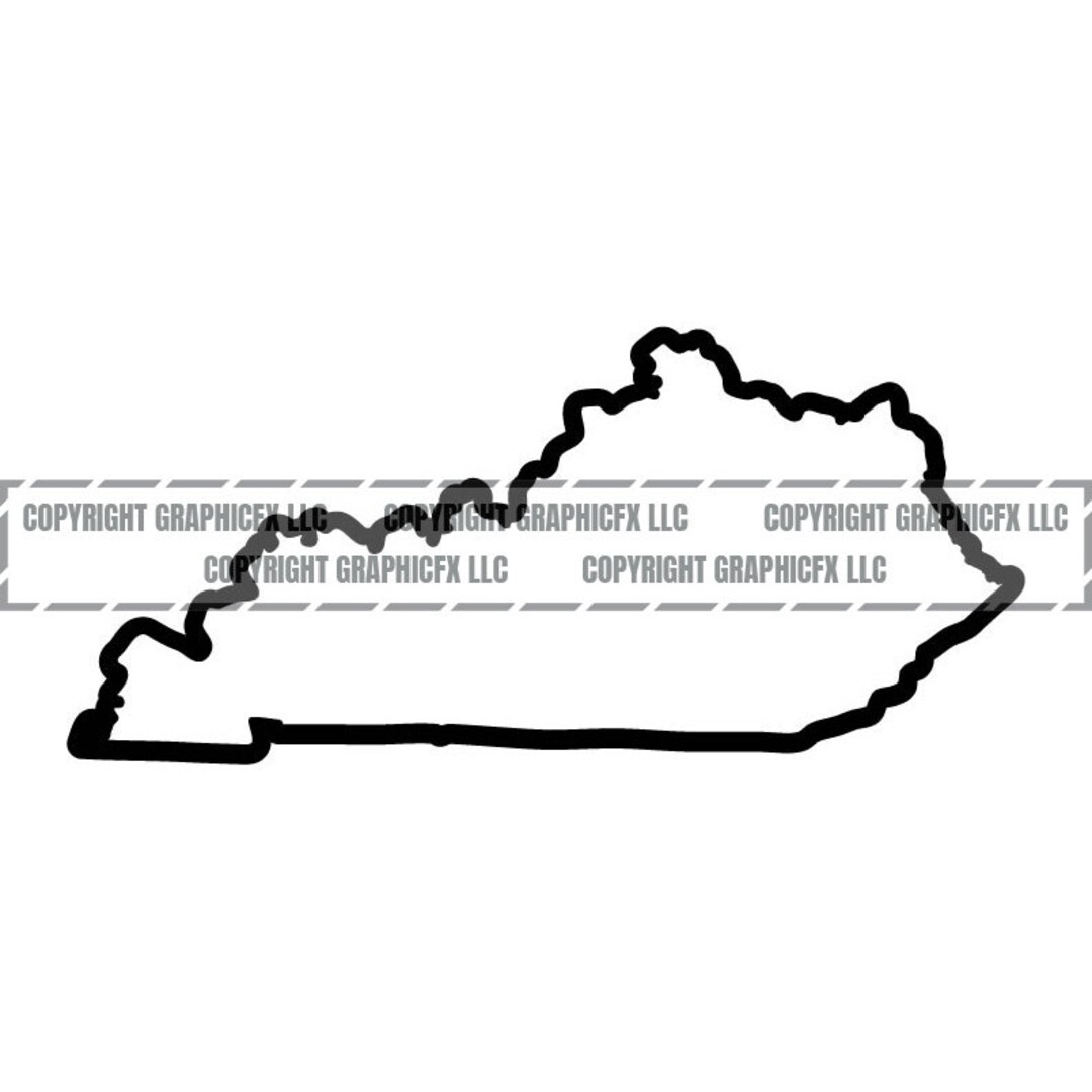Kentucky State Outline INSTANT DOWNLOAD Vector .eps, .dxf, .svg .png ...