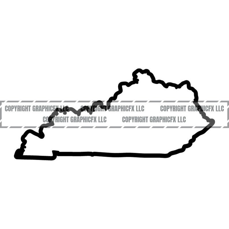 Kentucky State Outline INSTANT DOWNLOAD Vector .eps .dxf - Etsy